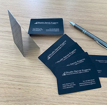 Biglietti da visita in alluminio