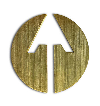 Elementi in ottone incastonati