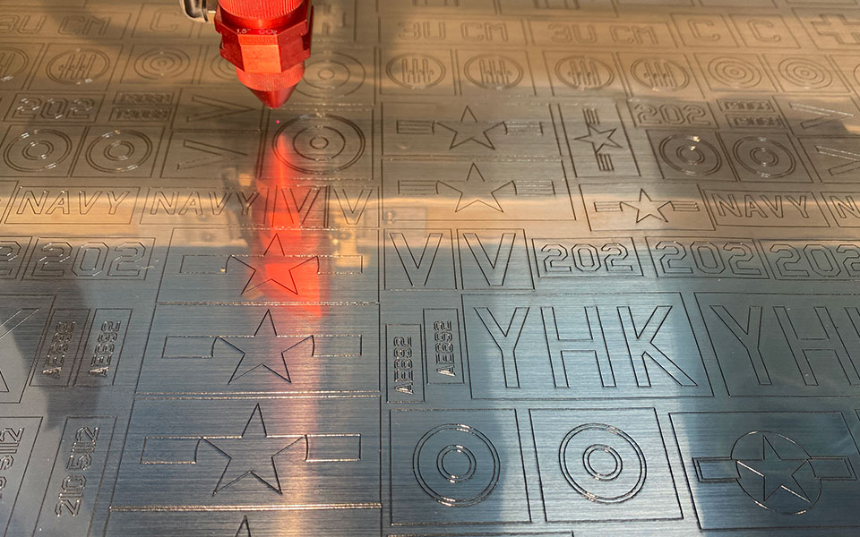 Lasercamp esempio taglio laser stencil