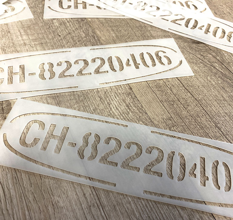 Lasercamp Stencil PE 300 square 2